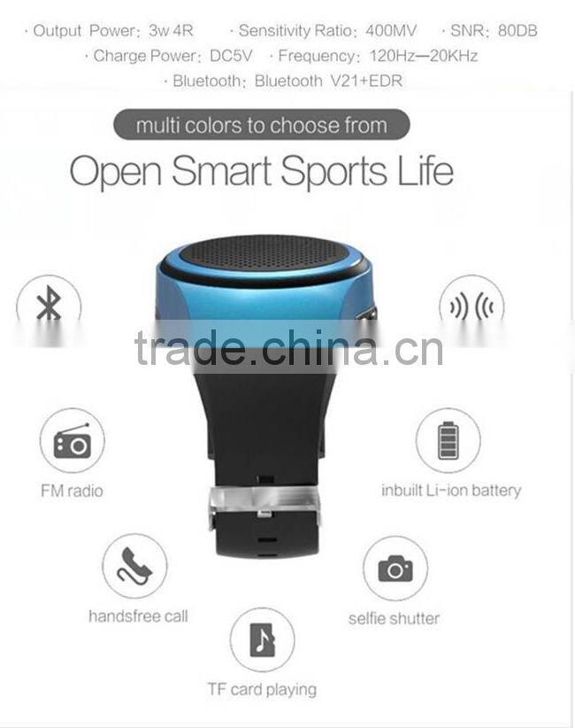 B20 Bluetooth Speaker movement Music watch Portable Mini Watch Bluetooth 2.1+EDR Sport Speaker TF Card FM Audio Radio Speakers