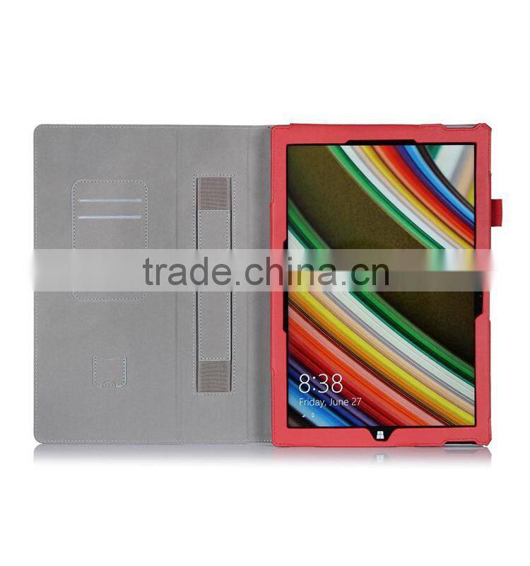 Handholder PU leather case cover for microsoft surface pro 3 12 inch windows tablet pc