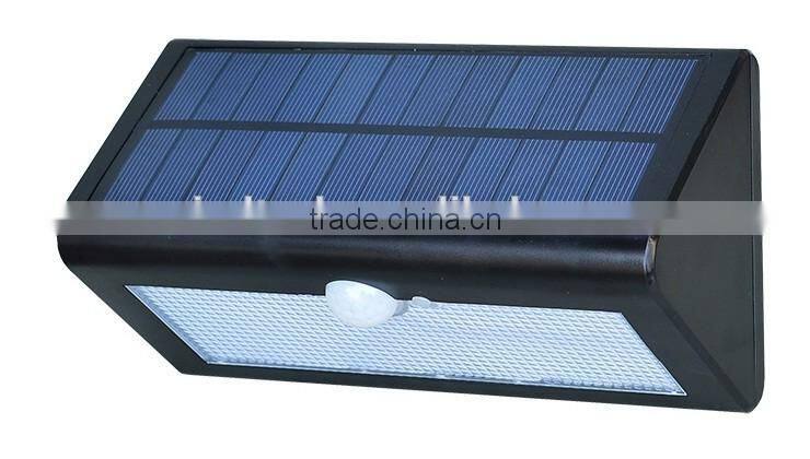 IP65 powerful solar motion sensor light solar wall lights solar fence lights with 38leds