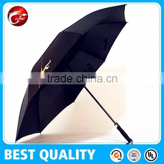 Full fiberglass canopy 60" auto open golf umbrella with EVA handle