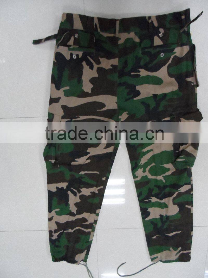 Custom cotton polyester twill jungle camouflage sylria outdoor tactical suit