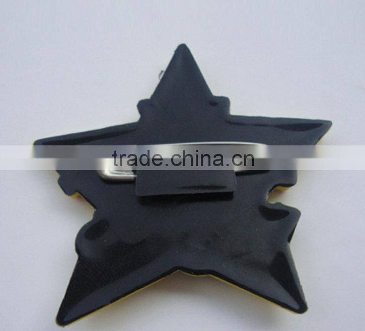 Custom star shape soft PVC rubber lapel pin badge