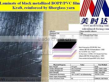 fire retardant aluminum foil with scrim kraft insulation roof roll