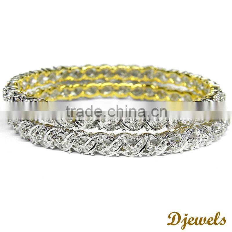 Diamond Bangles, Latest Designer Bangles, Fancy Diamond Bangles, 14K Gold Bangles