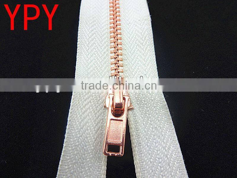 Popular Style Rose Gold Zipper