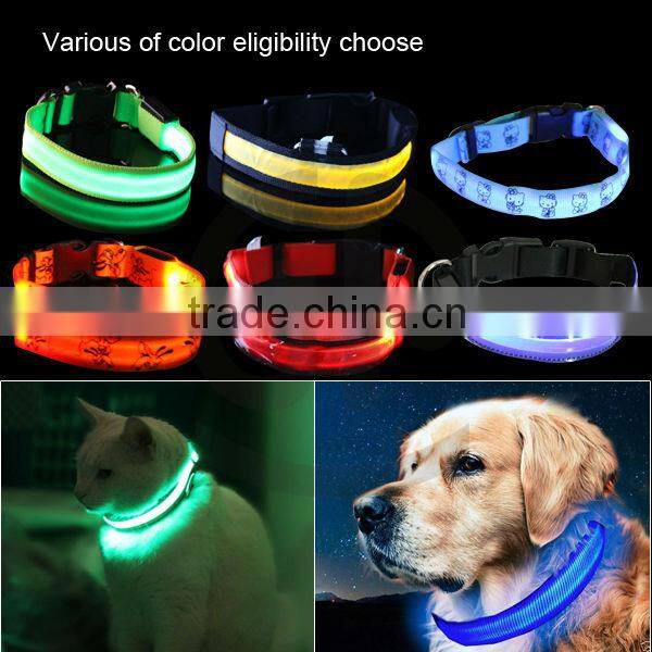 China Wholesale Webbing Dog Bows Led Pet Collar