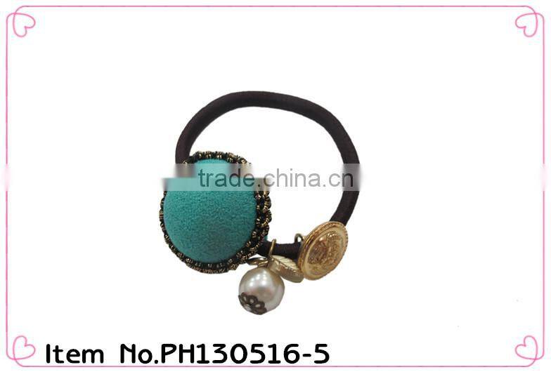 elastic hair ties with balls for women