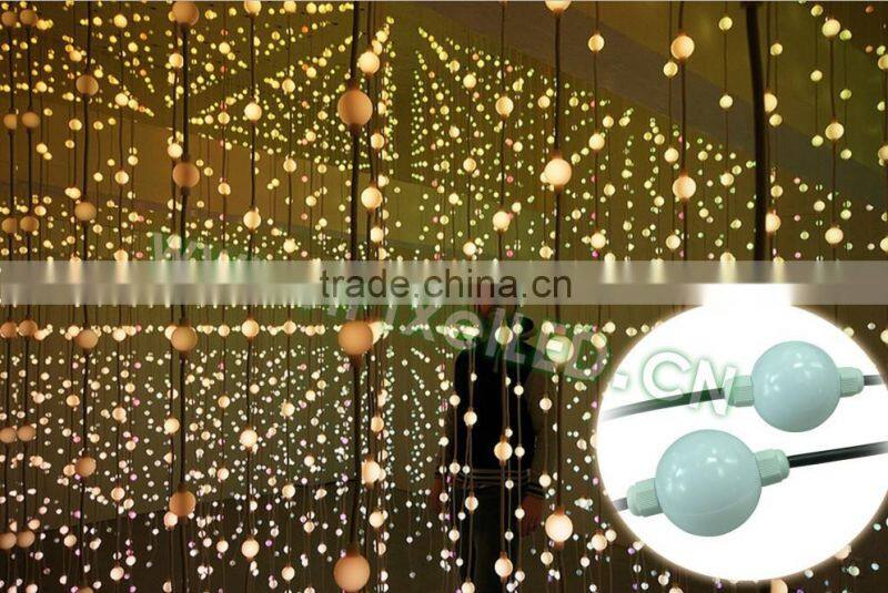 50mm Christmas led string lights rgb dmx 20pcs/string fordj nightclub