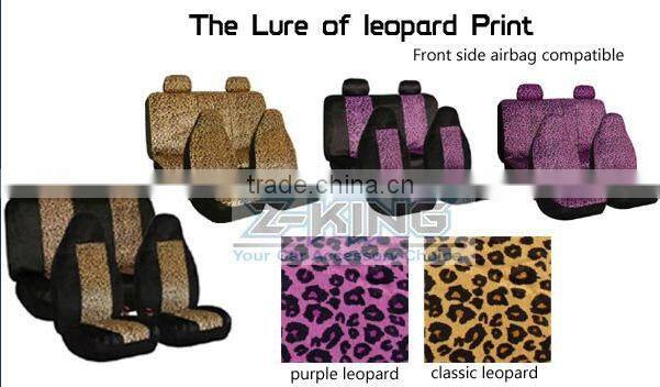 cheetah irregular safari animal car mirror fuzzy dice