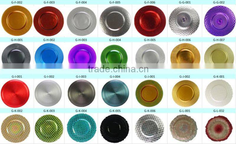 GRS Newest Elegant Blue Diamonds charger plates.