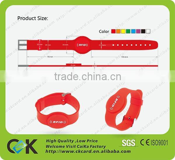 Competitive price soft PVC waterproof RFID bracelet