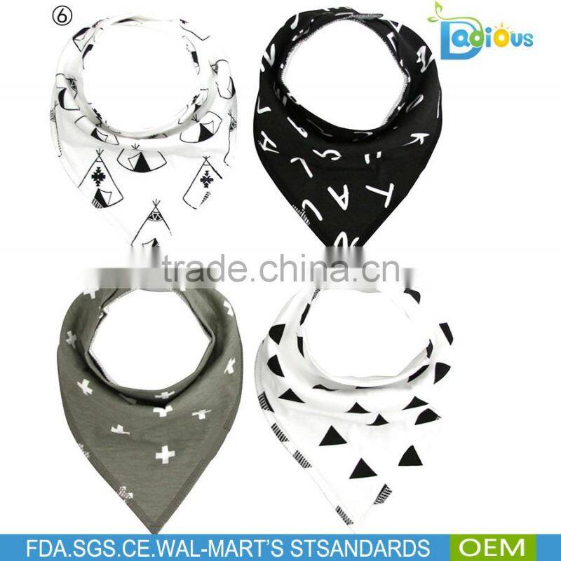 Popular European Infant Scarf Dribble Bibs Organic Custom baby cotton bibs