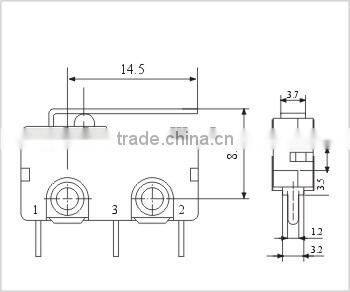 Micro switch 5a 250v KW4-Z2P