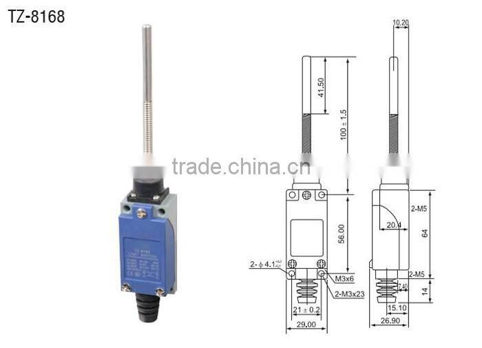 TZ-8168 Limit switch Waterproof IP65 comply with IEC60529 5A 250vac two way TZ-8 Limit switch