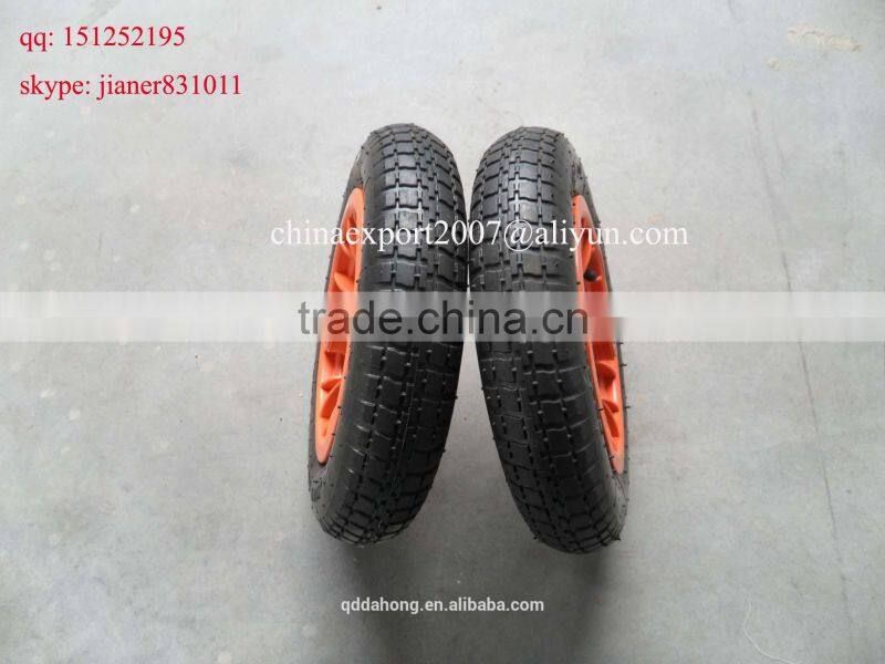 Rubber Tyre with Plastic Rim for Wheelbarrow 3.50-8