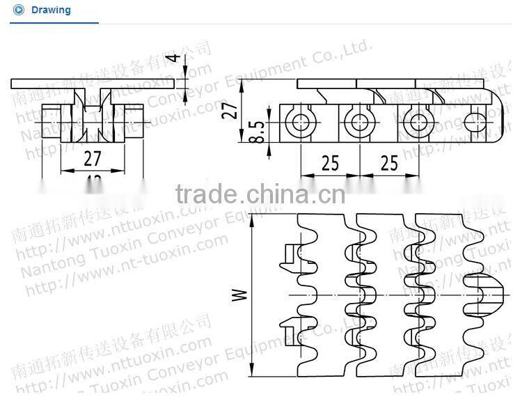 FT70 Plastic Fingered Flexible Chian
