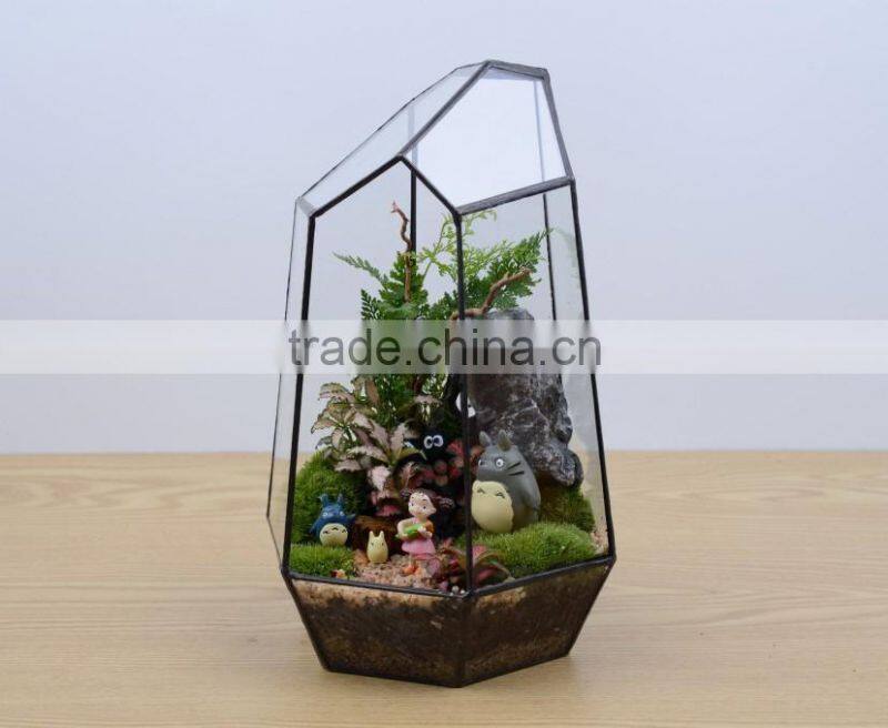 Micro landscape plant glass greenhouse clear geometric terrarium