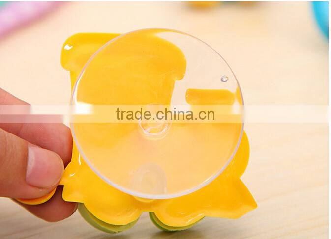 Q054 soft silicone cartoon small animal sucker single toothbrush holder