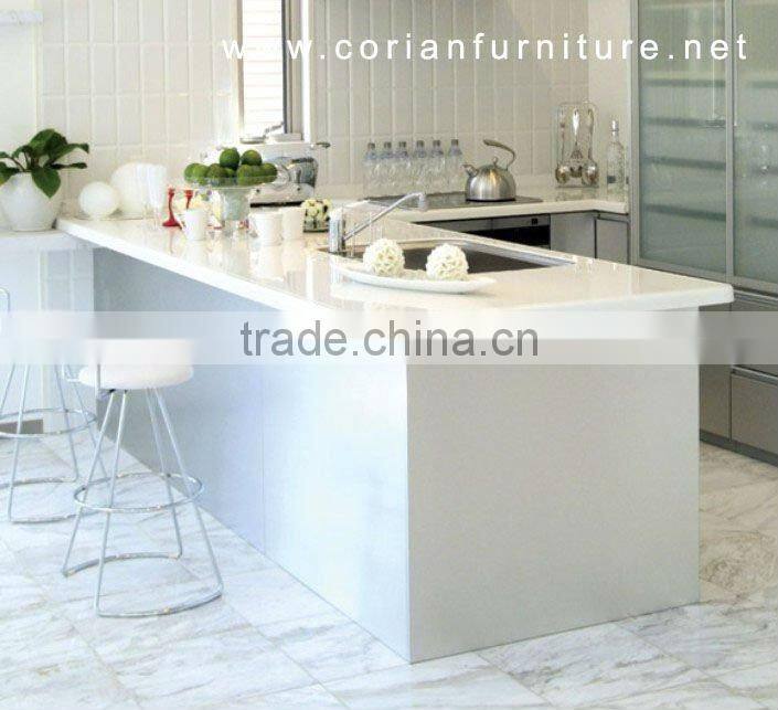 Custom sized furniture wood&corian kitchen island