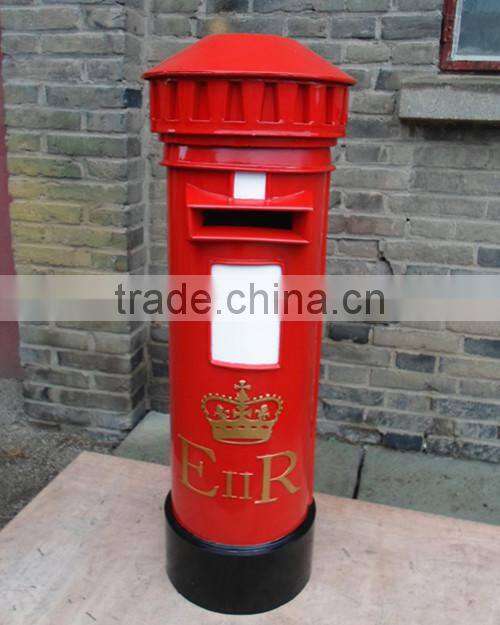 red steel post box