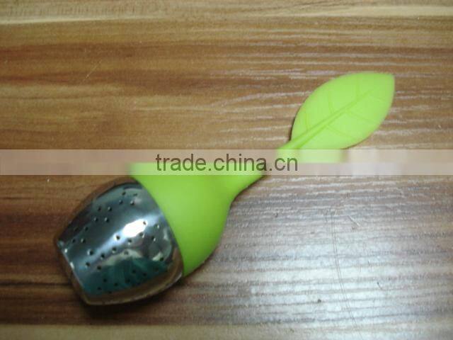 Factory 100% Food Grade silicone tea infuser/tea strainer with pallet
