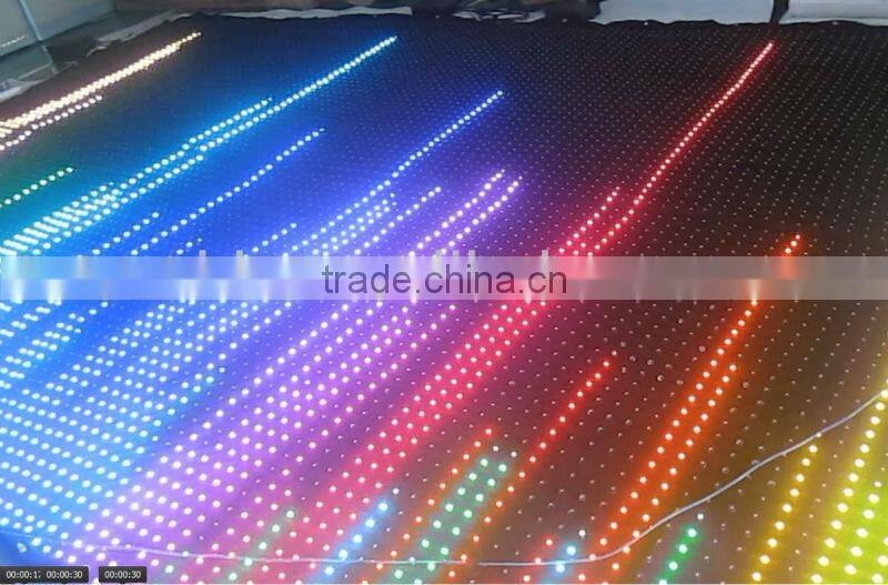 decoration stage with see-through led video curtain display