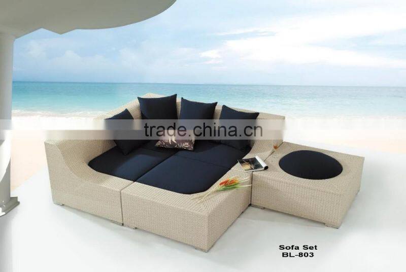 Plastic Rattan Woven Patio Sofa Outdoor Furniture Direct Wholesale