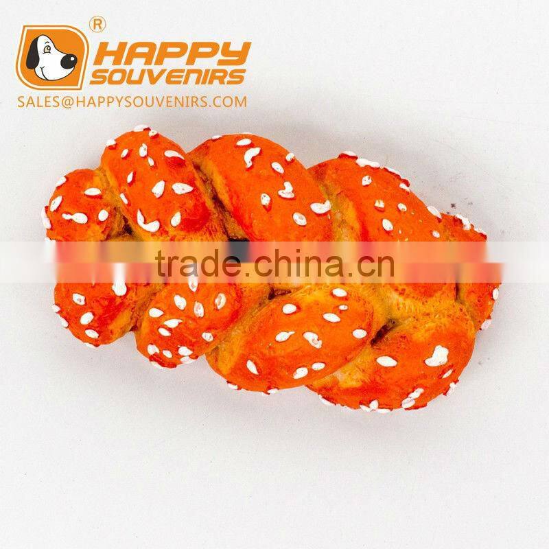 custom design French bread shape 3D resin fridge magnet