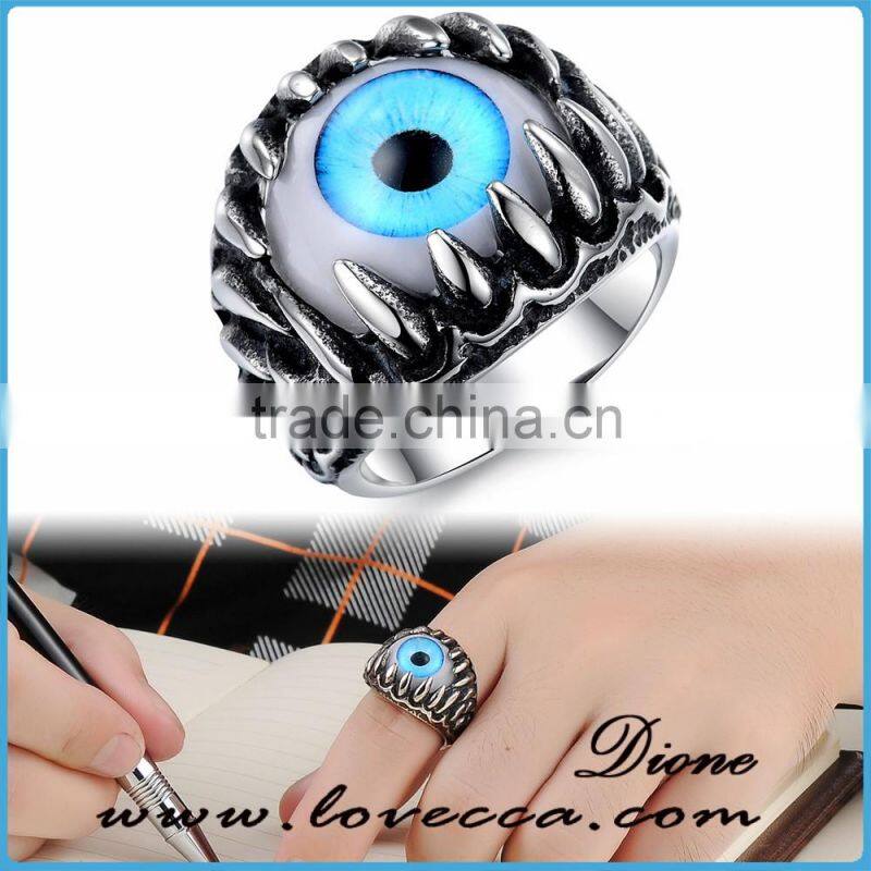 Cheap Finger Spikes Stainless Steel Ring Eyeball Jewelry