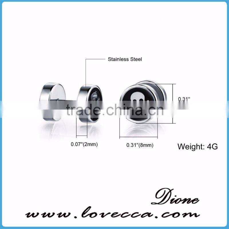 Skull Patern Body Steel Jewelry Piercing Barbell Tunnel Plug Stud Earrings