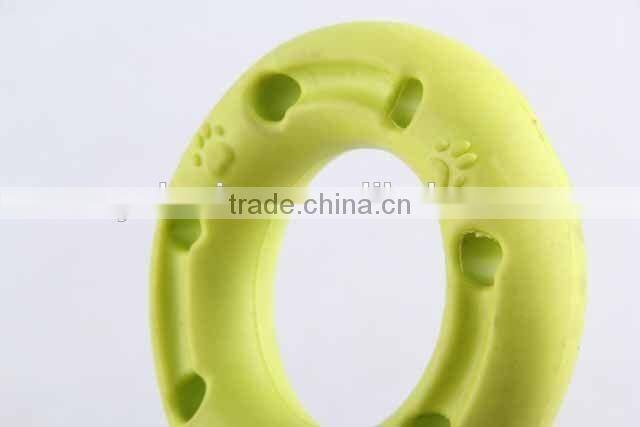 TPR pet toy hollow ring with paw patterns hot sale dog toy