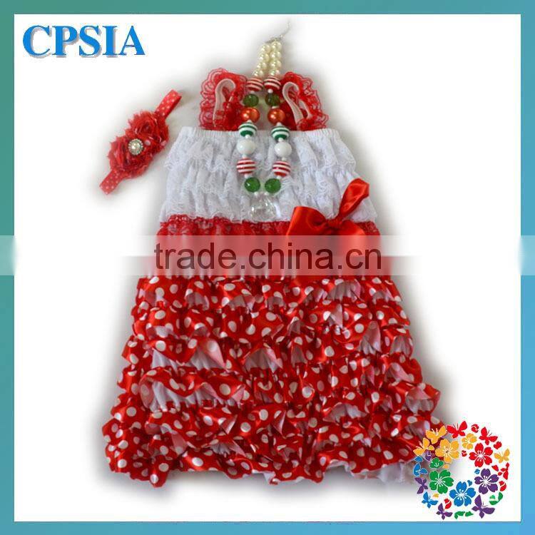 Christmas Prom Dresses Infant Boutique For Girl 3 Years With Necklace&Headband Beautiful Baby Dresses