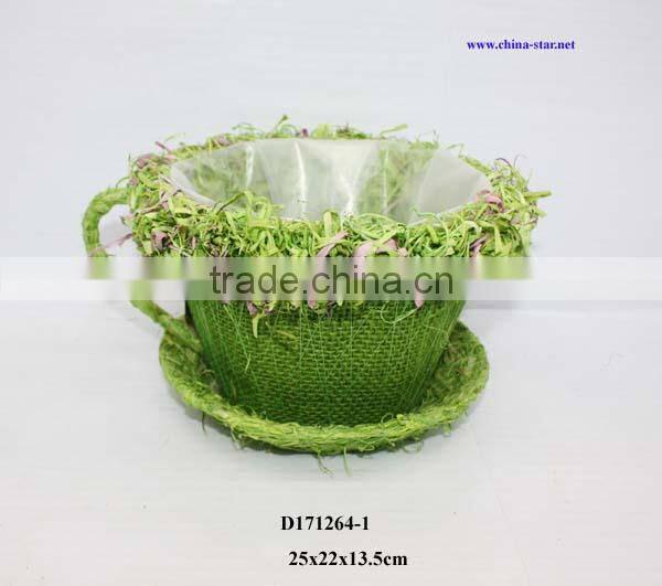 jute decor flower pot