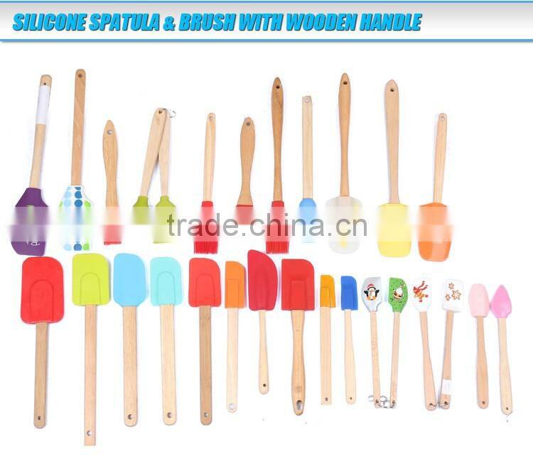 NBRSC Hot sell easy use grill heat resistant boasing brush/ 2016 new BBQ Silicon bosting brush with long wooden handle