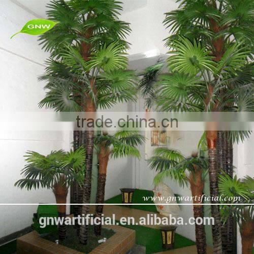 Artificial Plastic Palm Tree Fan Leaves for Hall Decoration Height from 5ft to 30ft for Indoor Decoration APM033 GNW
