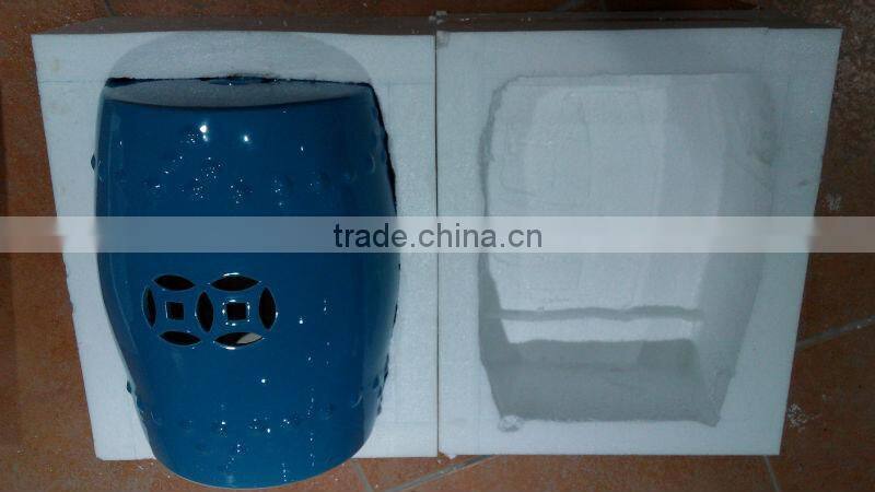 Red popular style chinese stool outdoor ceramic drum stool