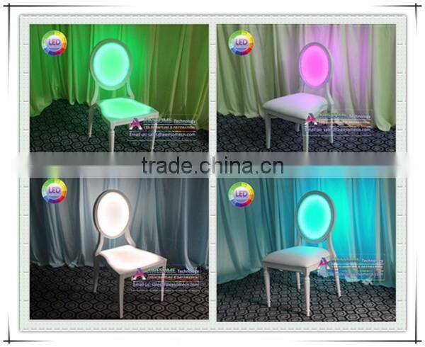 Round back ghost aluminum chair for dining