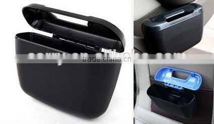 Plastic automobile car door hanging trash bin