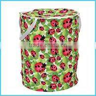 Foldable Pop Up Large Round Ladybug Basket Storage Hamper Bag