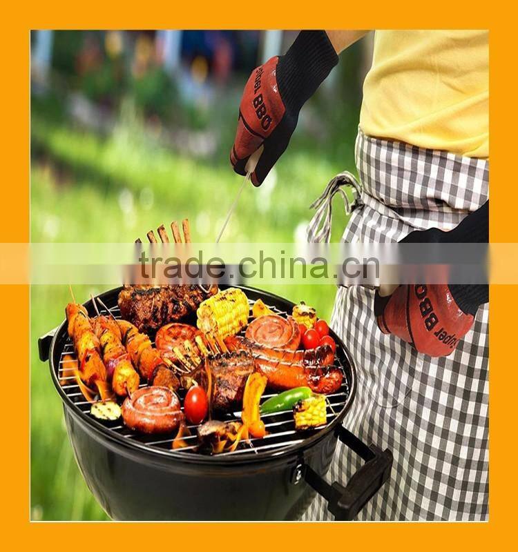 EN407 Certified Outdoor Barbecue Gloves Insulated Heat Resistant Gloves for Food