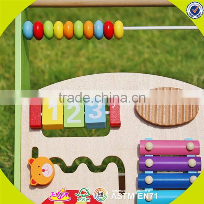 2017 New design wooden baby boy walkers high quality wooden baby boy walkers best sale baby boy walkers W08J001