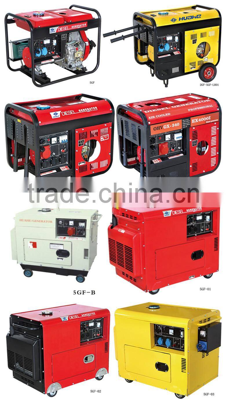 5kw silent diesel generator sets,home use silent three phase diesel generator