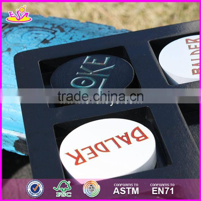 2017 New design funny kids toy wooden tic tac toe game W01B037