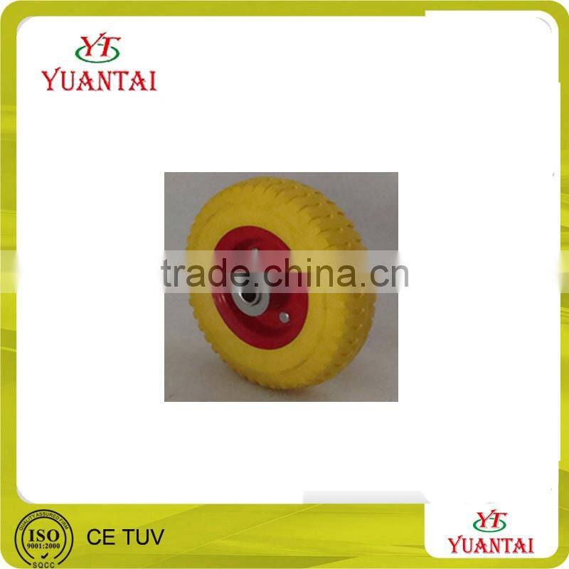 high quality various PU flat free tire / type rubber wheel / wheel barrow rubber wheel