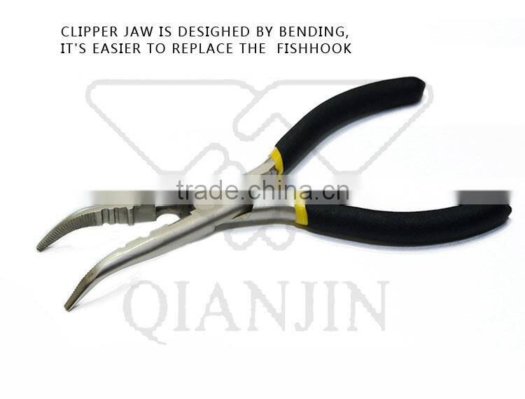 QJF-J30 Stainless steel fishing plier with dipped handle