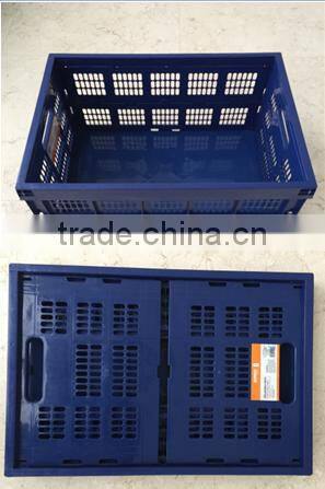 Top quality foldable plastic basket, flexible plastic basket, plastic folding basket