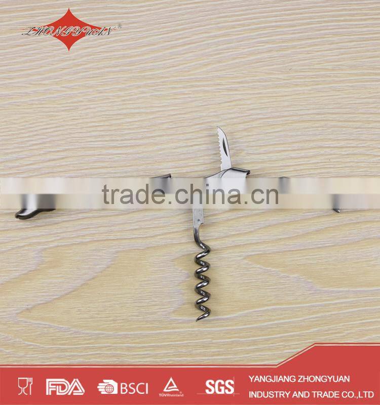 personalized logo stainless steel corkscrew opener
