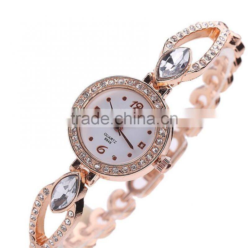 2017 new product OEM factory price luxury crystal diamond women decoration watch