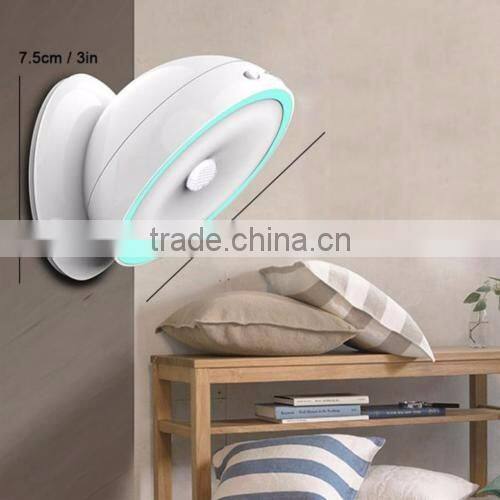 Magnetic Rotate IR Motion Sensor Staircase floor closet Rechargeable LED Wall Night Light