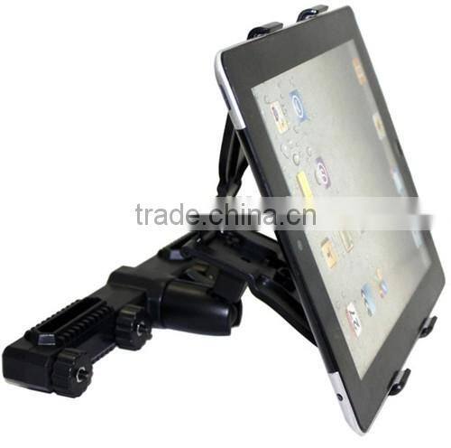 360 Degrees Revolving Car Headrest Tablet Holder with Big Clip for iPad 2 3 4 5 & 7-10 Inch